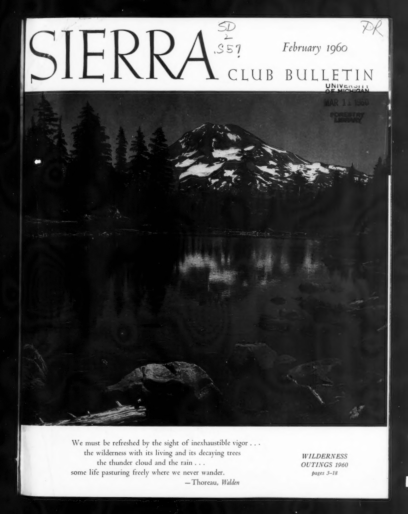 Sierra Club Bulletin 1960 Vol 45 No 2 February thumbnail